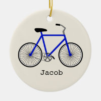 Ornamento personalizado bicicleta azul