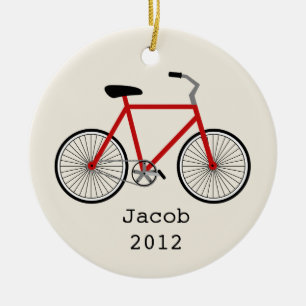 Ornamento personalizado bicicleta roja