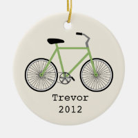 Ornamento personalizado bicicleta verde
