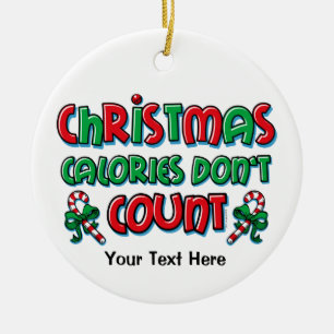 Ornamento personalizado calorías del navidad
