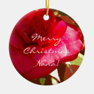 Ornamento personalizado Camelia rojo