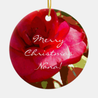 Ornamento personalizado Camelia rojo
