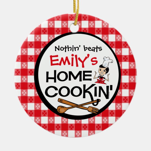 Ornamento personalizado Cookin casero (Frente)