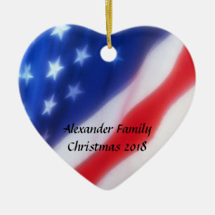 Ornamento personalizado corazón de la bandera