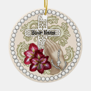 Ornamento personalizado de Amaryllis Rosary