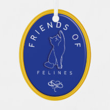 Ornamento personalizado de amigos de felinos
