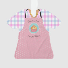 Ornamento personalizado de Apron Cupcake Baker