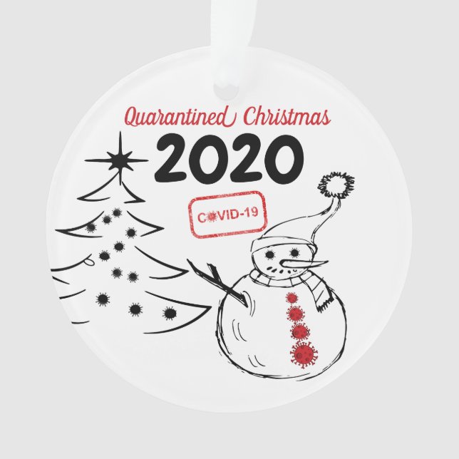 Ornamento personalizado de árbol de Navidad 2020 (Anverso)