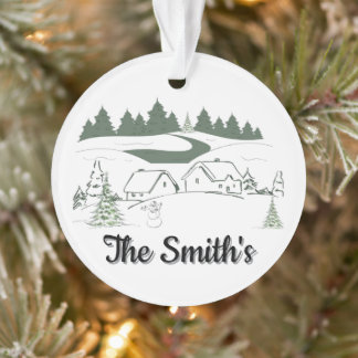 Ornamento personalizado de árbol de navidad de inv