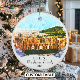 Ornamento personalizado de Atenas, regalo de Greci