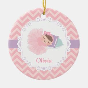 Ornamento Personalizado de Bailarina Durmiente par
