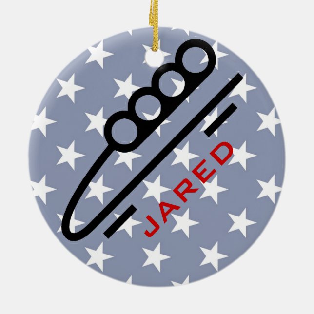 Ornamento personalizado de BobSledding (Atrás)