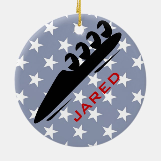 Ornamento personalizado de BobSledding (Atrás)