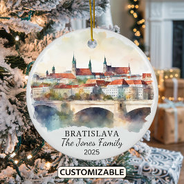 Ornamento personalizado de Bratislava, regalo de E