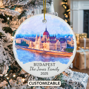Ornamento personalizado de Budapest, Hungría