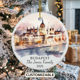 Ornamento personalizado de Budapest, regalo de Hun