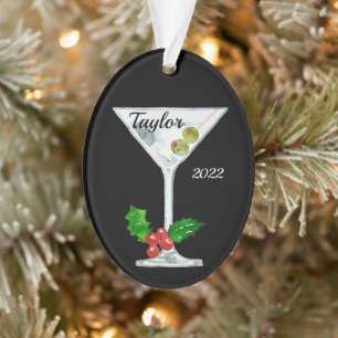 Ornamento personalizado de cóctel Martini