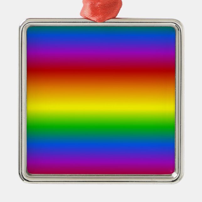 Ornamento personalizado de colores arcoiris (Frente)
