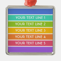 Ornamento personalizado de colores arcoiris