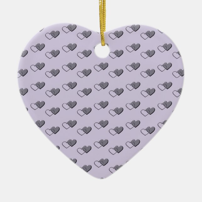Ornamento personalizado de corazones pequeños (Frente)