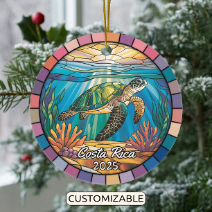Ornamento personalizado de Costa Rica, tortuga mar