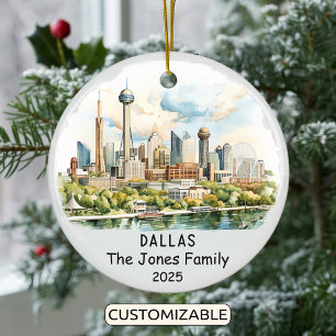 Ornamento personalizado de Dallas, Texas