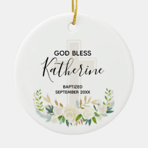 Ornamento personalizado de Dios bendiga al Chica C