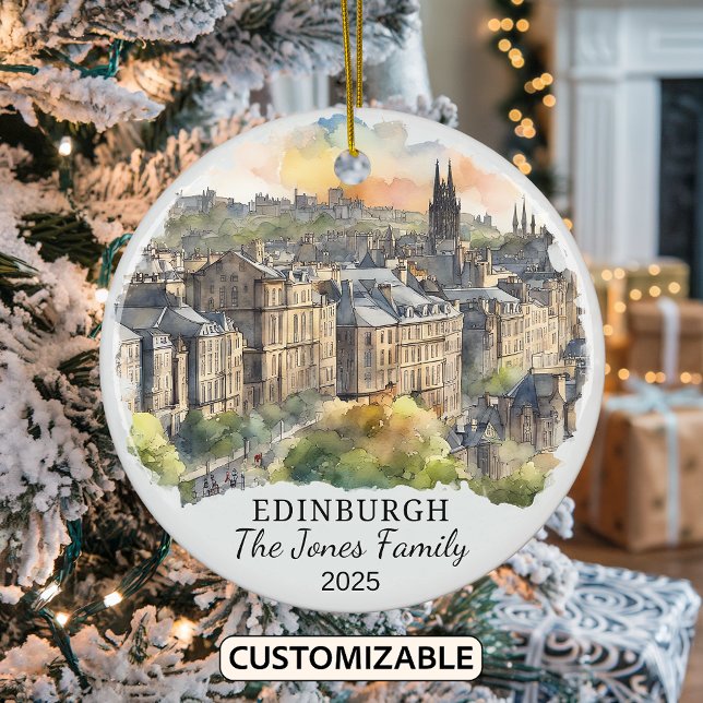 Ornamento personalizado de Edimburgo, regalo de Es (Subido por el creador)