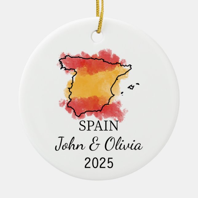 Ornamento personalizado de España, regalo de bande (Frente)