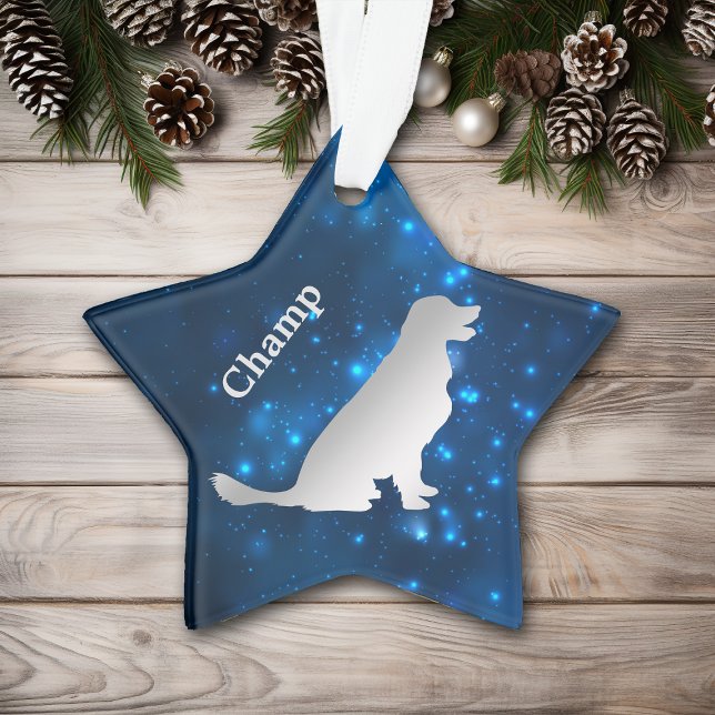 Ornamento personalizado de estrella de perro de Go (Subido por el creador)