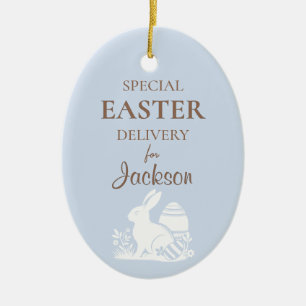 Ornamento personalizado de etiqueta de cesta de pa