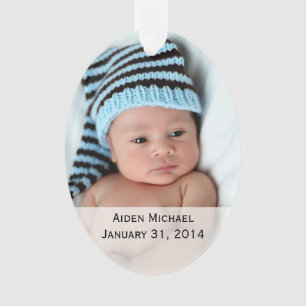 Ornamento personalizado de fotos de bebés