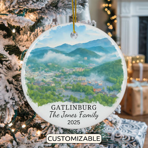 Ornamento personalizado de Gatlinburg, Tennessee