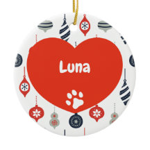 Ornamento personalizado de gato para Navidades de