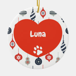 Ornamento personalizado de gato para Navidades de 