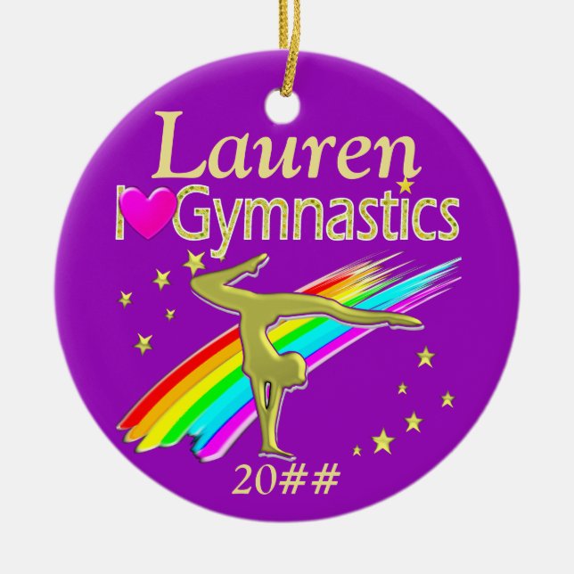 ORNAMENTO PERSONALIZADO DE GIMNASIA DE AMOR PURPLE (Frente)