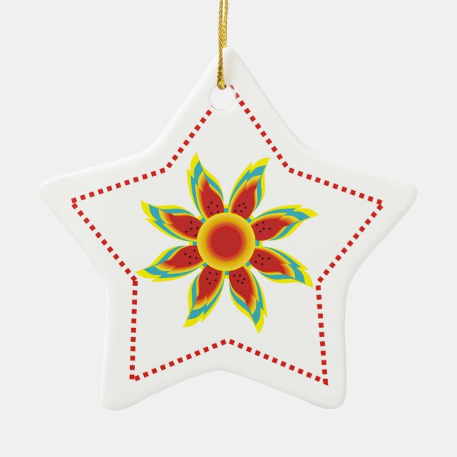 Ornamento personalizado de girasol salvaje (Frente)