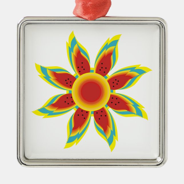 Ornamento personalizado de girasol salvaje (Frente)