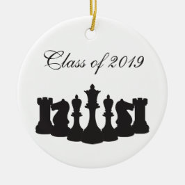 Ornamento personalizado de graduación de ajedrez