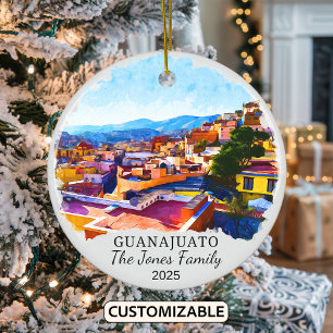 Ornamento personalizado de Guanajuato, regalo de M