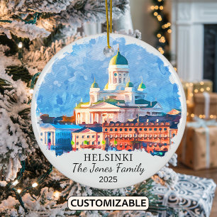 Ornamento personalizado de Helsinki, Finlandia