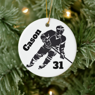 Ornamento personalizado de hockey