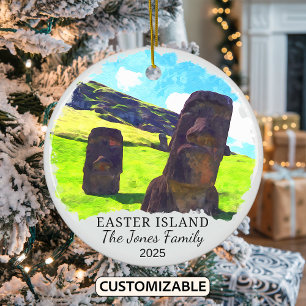 Ornamento personalizado de Isla de Pascua, Chile