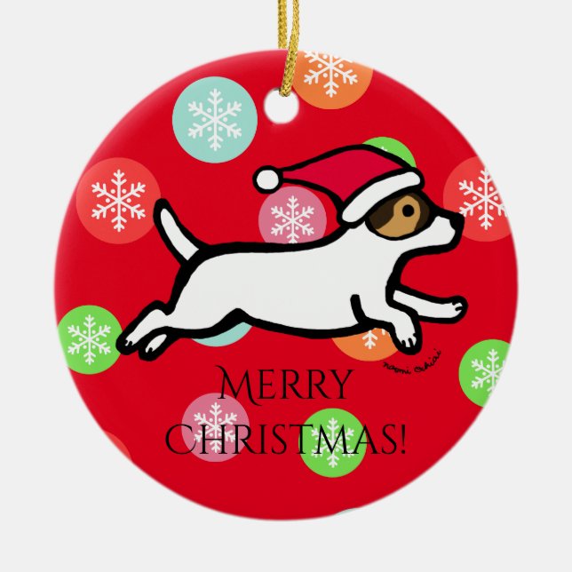 Ornamento personalizado de Jack Russell Terrier 2 (Frente)