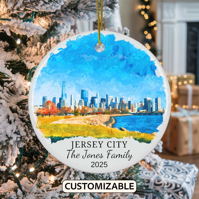 Ornamento personalizado de Jersey City, estado de  (Subido por el creador)