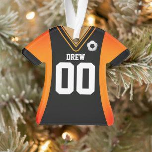 Ornamento personalizado de Jersey de Black/Naranja