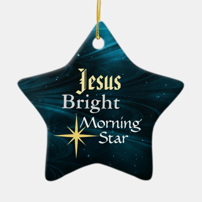 Ornamento personalizado de Jesus Morning Star (Frente)
