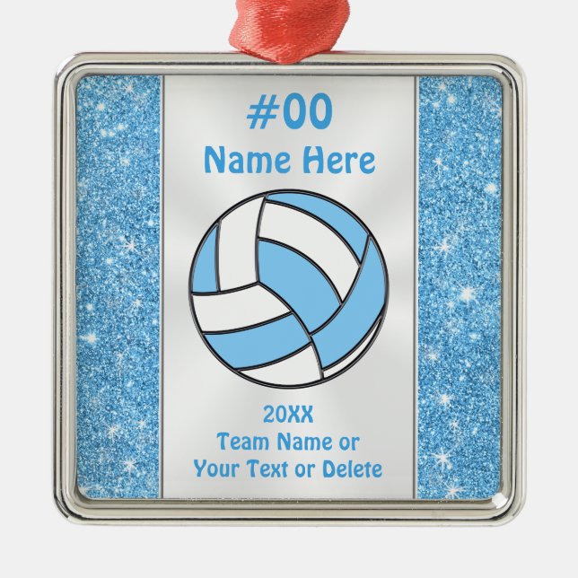 Ornamento personalizado de jugador de voleibol (Frente)