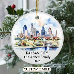 Ornamento personalizado de Kansas City, Kansas
