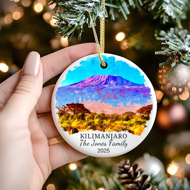 Ornamento personalizado de Kilimanjaro, regalo de  (Subido por el creador)